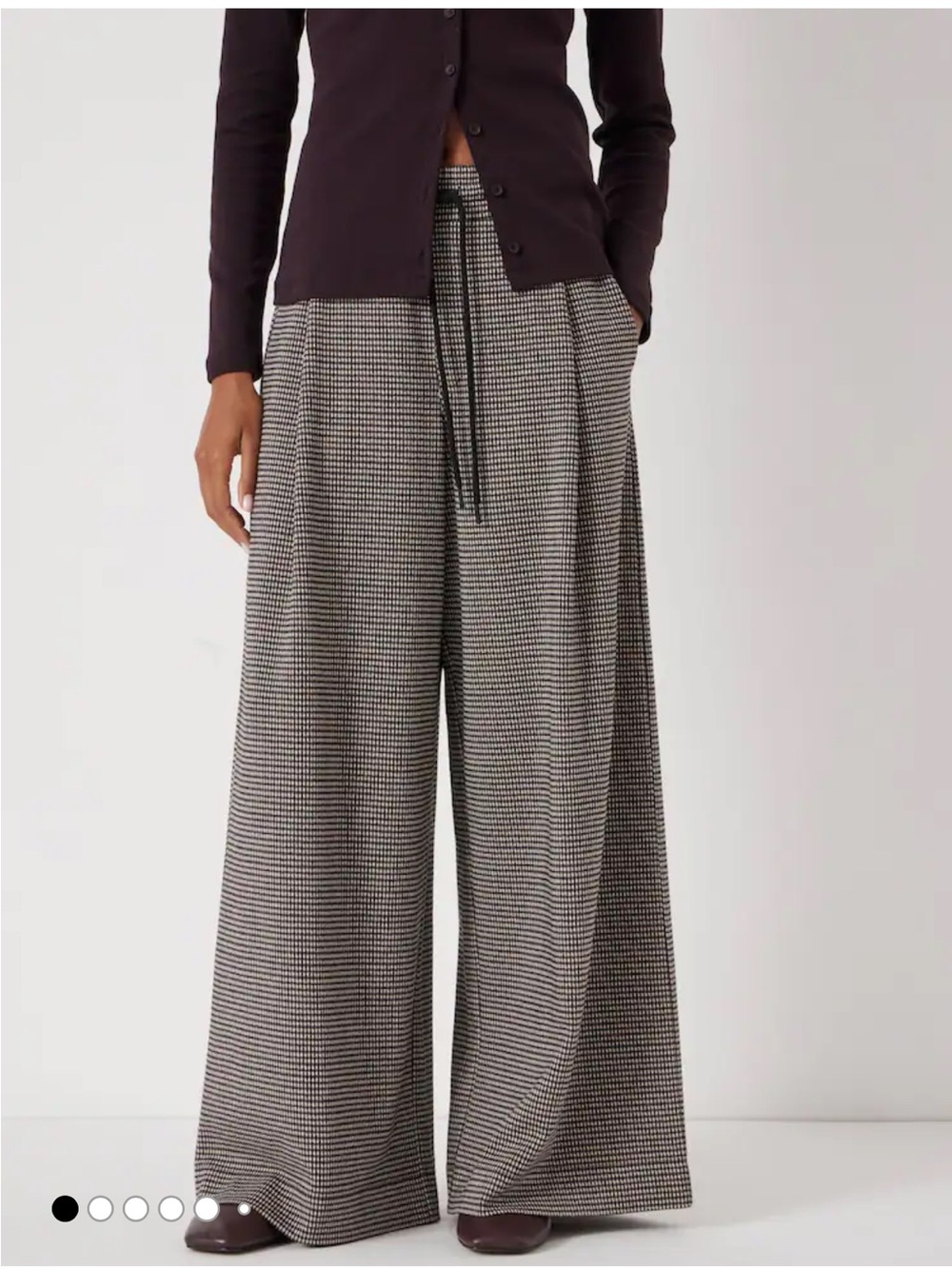 Hush Brown Taylor Wide Leg Trousers